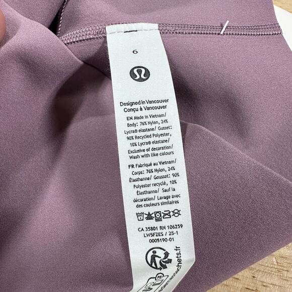 Lululemon Glow Up Super High Rise Tight 25" Lavender Lux Women's Size 6 NWT - Picture 5 of 10